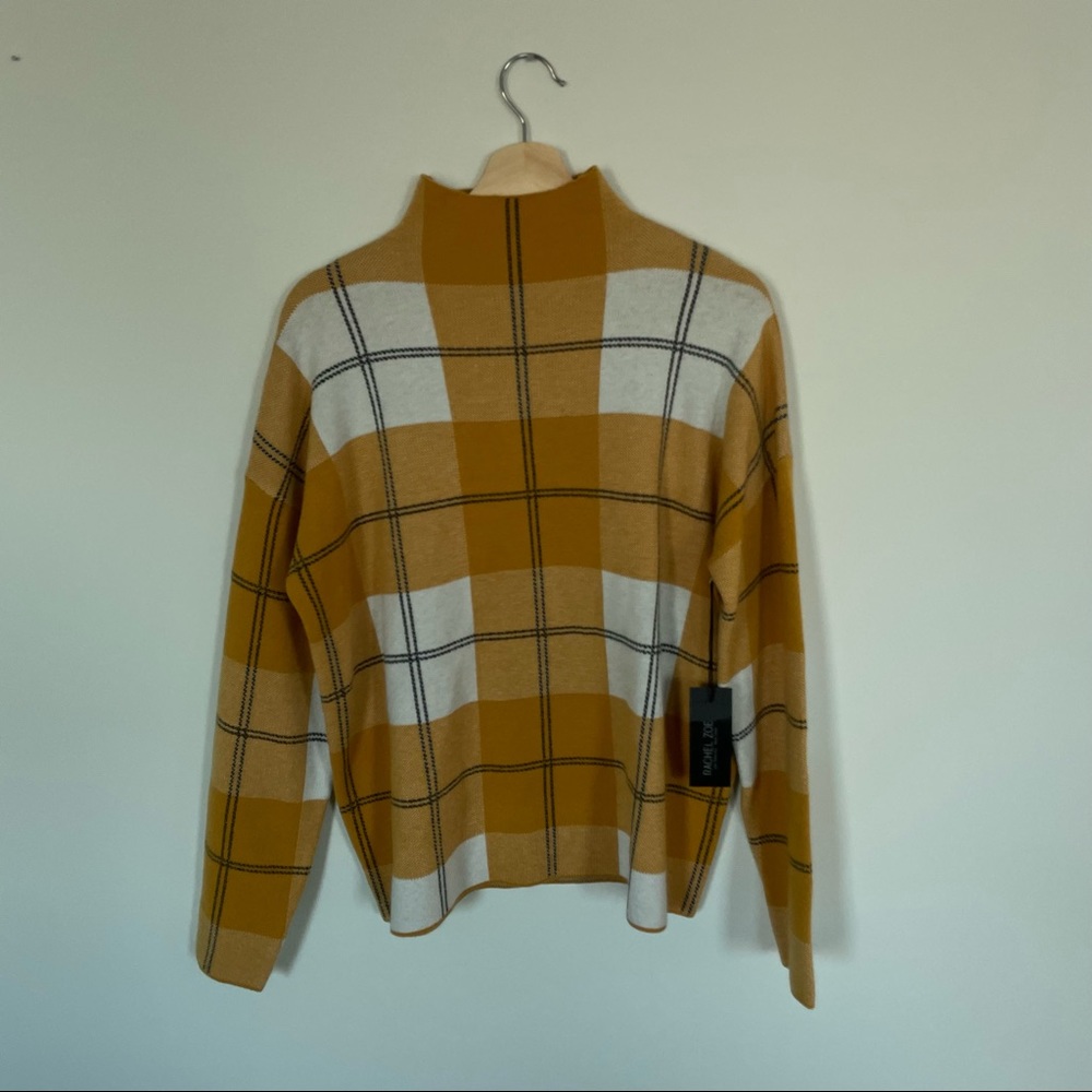 Rachel Zoe Yellow Plaid Sweater